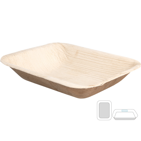 Plateaux rectangulaires Areca
